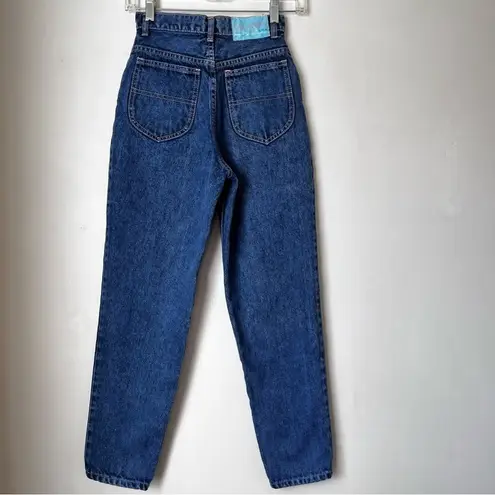 Vinatge 80s Deadstock Virginian Special High Rise Dark Stone Wash Jeans 25" Blue
