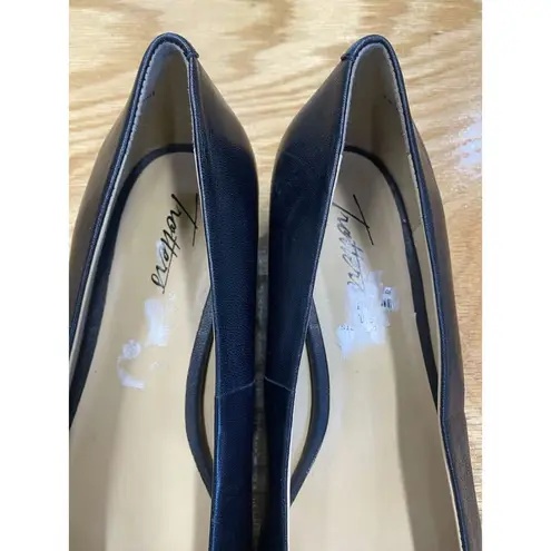 Trotters Jewel Pumps Heels Women's 7.5 W Navy Leather Slip