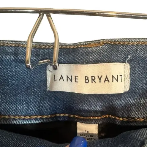 Lane Bryant  Blue High Rise Skinny Cotton Blend Denim Jeans Women Sz 18