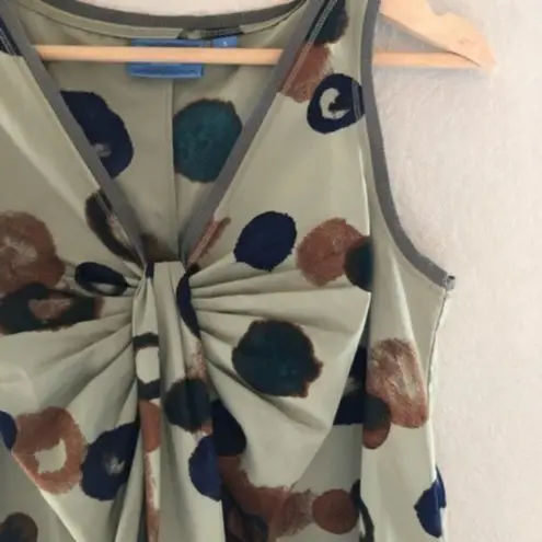 Simply Vera, Vera Wang Simply Vera Vera Wang Blue Twist Front Dotted Sleeveless Tank Top S