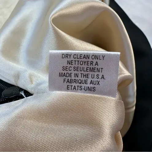 VINTAGE Milly Silk Navy Black Chinoiserie Ruched Pencil Skirt, 10