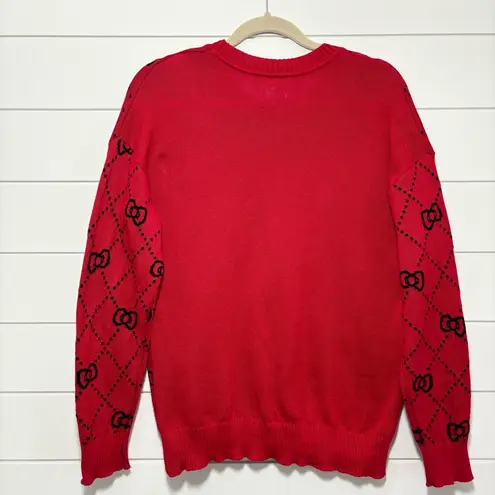 Sanrio Hello Kitty Graphic Red Crew Neck Sweater Size M Red Size M