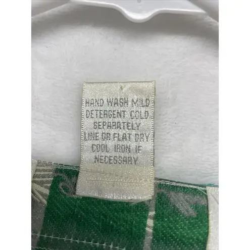 Pineapple Moon Womens Blouse sz L Leaf Hawaii Print Button up Size L