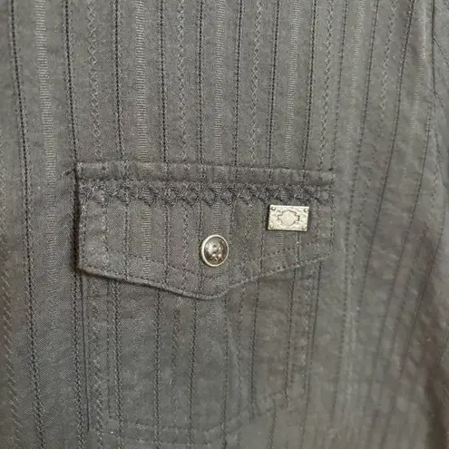 Harley‎ Davidson Women's 2016 Biker Shirt Snap Down Shirt Sleeve Black Size XL