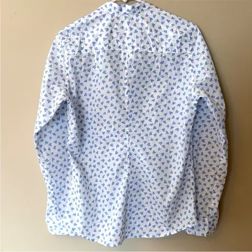 Frank & Eileen  Barry Button Down Top Signature Crinkle Hearts Women’s Size Large - Image 9