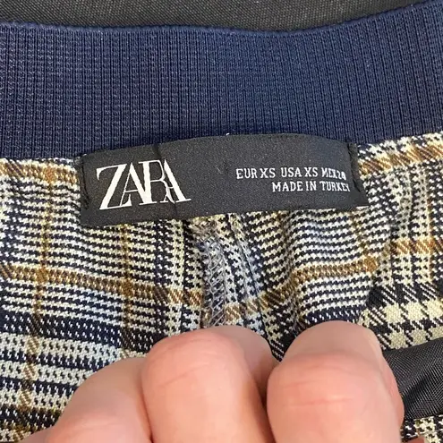 ZARA  high waisted plaid pants