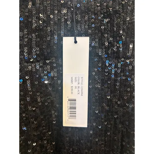 Jay Godfrey Vintage Designer- Black Beaded Halter, Floor Length V-Neck dress