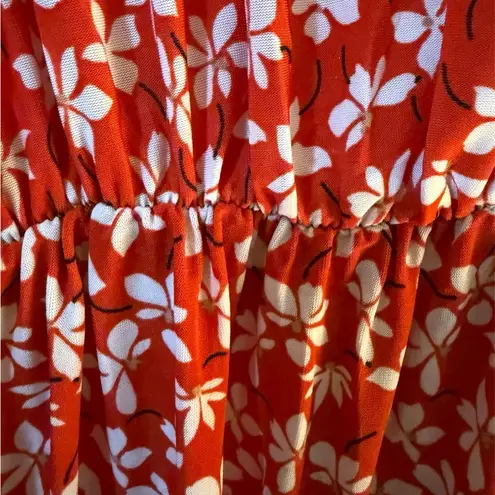 Women’s Red Floral Maxi Dress – Boho Chic & Summer