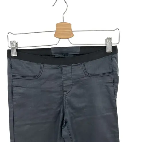 Helmut Lang Dark Wash Skinny Jeans Faux Leather Coated Pull-On Size 25