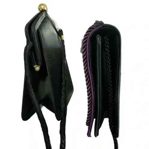 La Regale Lot Of 2 Vintage Evening Hand Bags Purse Clutch  Black Beaded Small