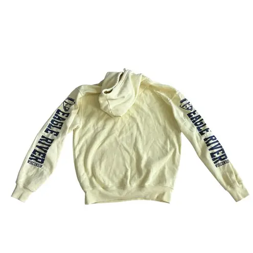 Pacific & Co. Unisex Graphic Hoodie White Medium Pullover Vintage Style