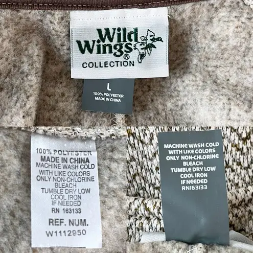 Vintage Wild Wings Collection Zip Jacket Sweatshirt Sweater Hummingbird L Purple Size L