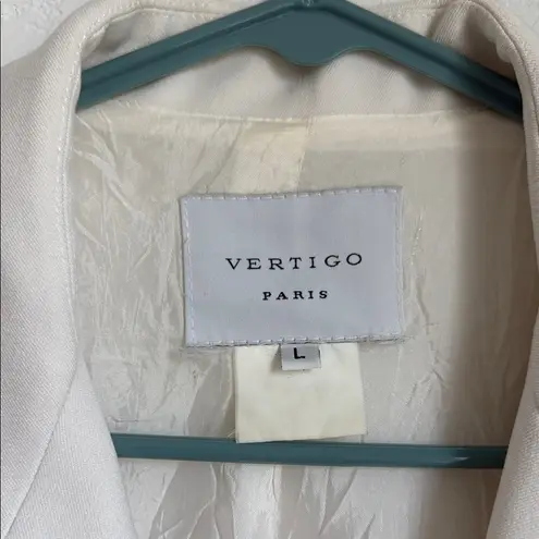 Vertigo Paris White Blazer with Embellished Details