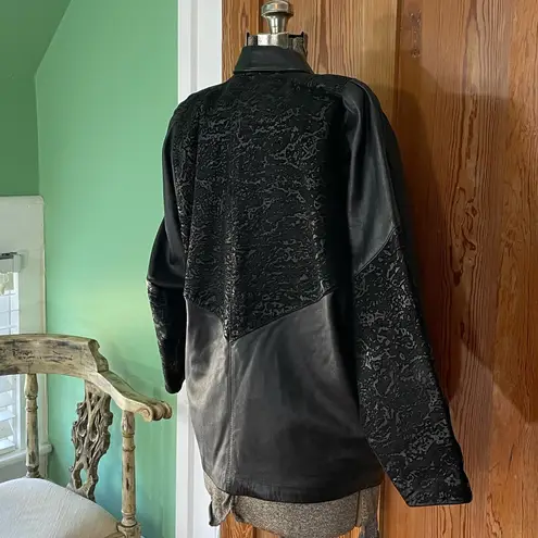 Vintage Iconic 80s Cassidy’s Textured Leather & Suede Jacket Sz Small Black