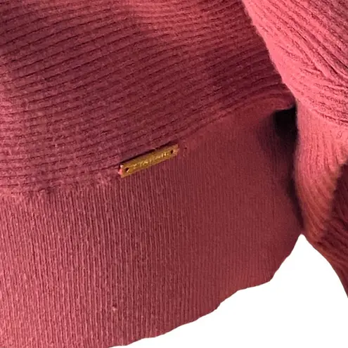 Tahari NWT ~ NORDSTROMS Terracotta Rose Gold Buttons Cardigan Sweater ~ LARGE