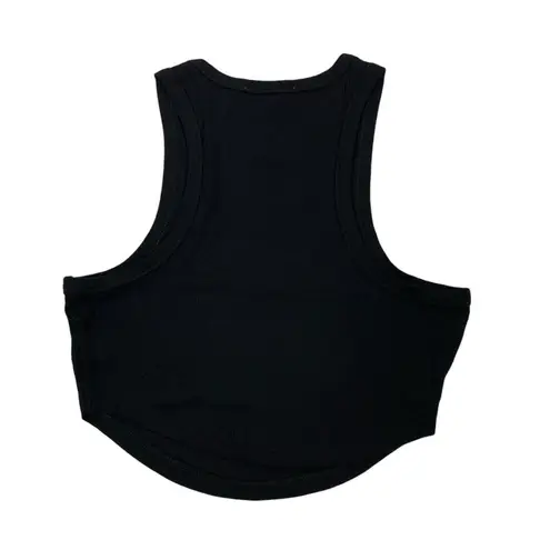 Love Tree Love‎ Tree Crop Top Large Black Stretch Tank Y2K Streetwear Festival