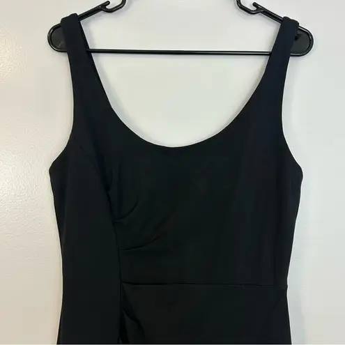 Milly Black Ruched Sleeveless Sheath Midi Dress Size Large