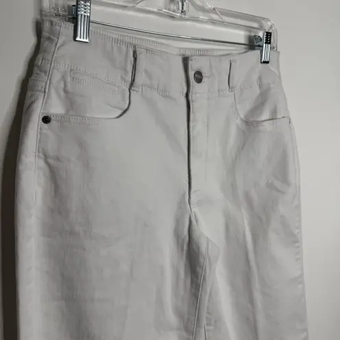 NYDJ NWOT Wide Leg Crop Denim In Optic White Cool Embrace Size 6 Petite
