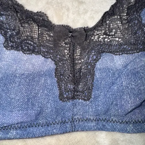 Savage X Fenty Lace Trim Denim Bralette