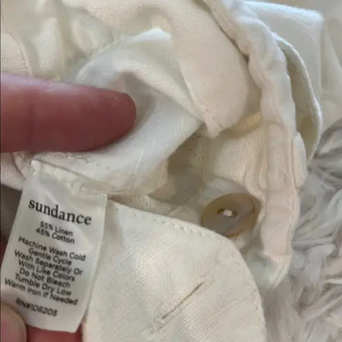 Sundance cotton & linen blend shorts Size XS White