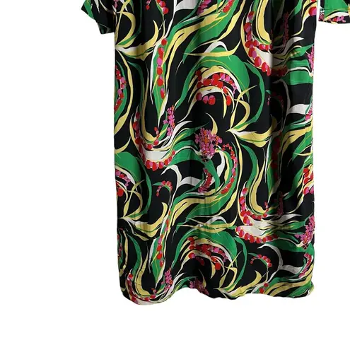 La DoubleJ Tinder Multicolor Floral Print Long Sleeve Midi Dress Size Black Size XS