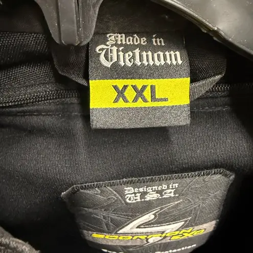 Scorpion Exo Skeletal Safety Moto Biker Jacket With Zip Out Kwikwick Liner Black Size 2X