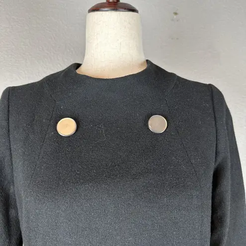 Vintage Lillie Rubin Womens Coat Dress M Medium Black 100% Camel Hair Pockets