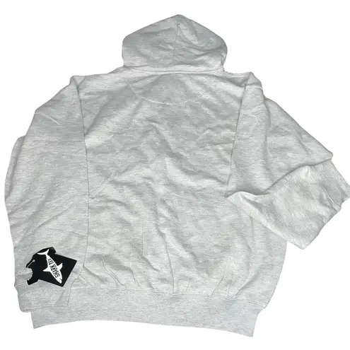 Delray Beach Florida Womens Medium Hoodie Distressed Shark Flower Hoodie Gift Gray