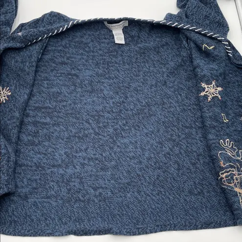 Tiara International Vtg Tiara Ugly Christmas Sweater Cardigan Women’s Large Santa Rudolph Holiday