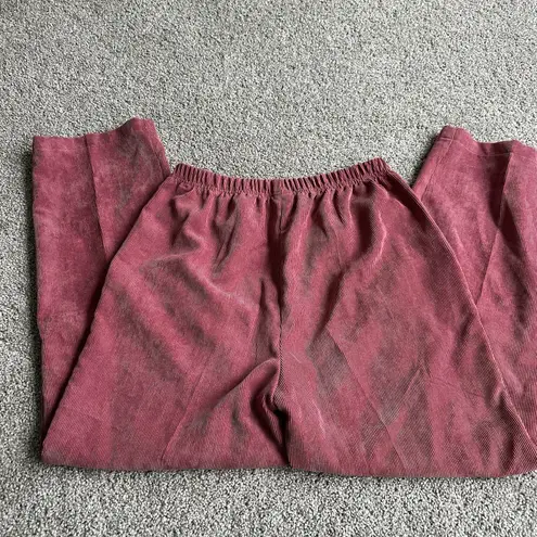 AMERICAN SWEETHEART Women's Size 14 Mauve Elastic Waist Corduroy Pull On Pants Blue