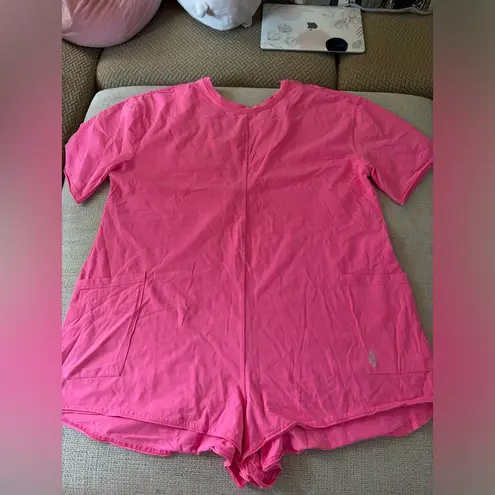 Free People Hot Shot Romper Tee in Hot Pink XL