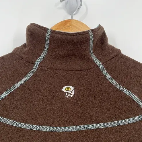 Mountain Hardwear Microchill Quarter Zip Fleece Brown & Teal Women’s Size Large