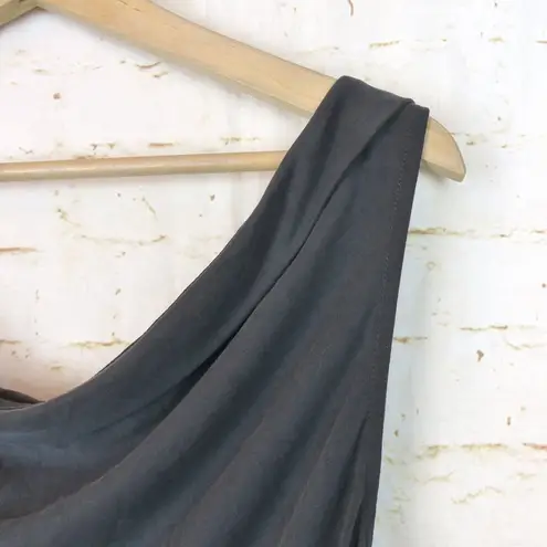 Pilcro Anthropologie One Shoulder Top Womens XL Gray Ruched Side Modal Blend