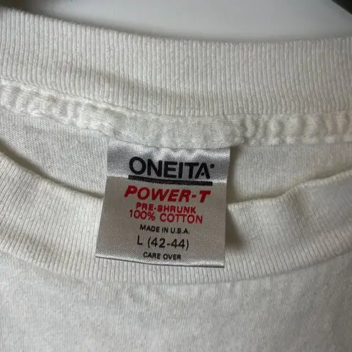 90s Beat The Back Up Single Stich T Shirt White Large L USA Graphic Tee