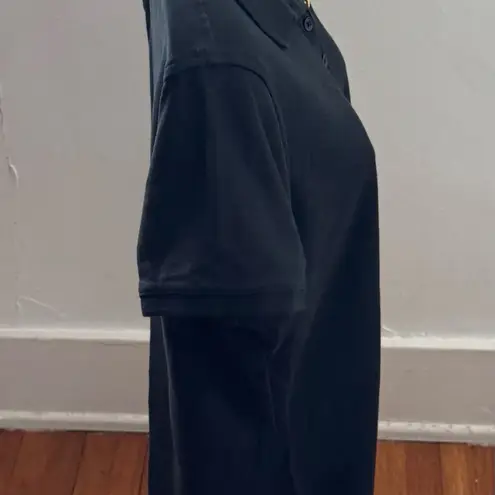 Port Authority Gold’s Gym employee black yellow logo polo shirt, size M athletic uniform work