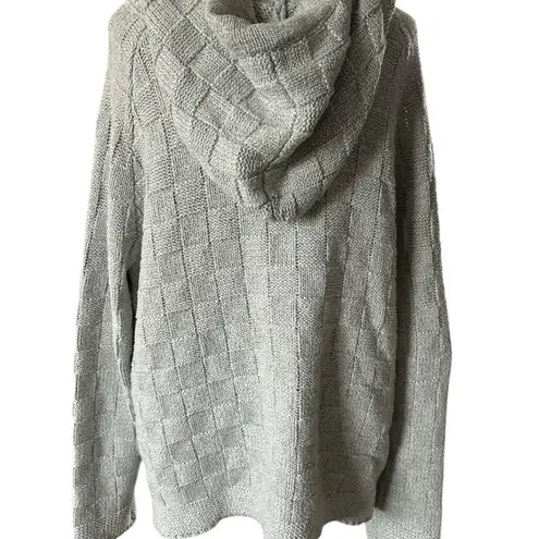 Evolution  By Cyrus Phillipa Basket Weave Hooded Pull Over Sweater