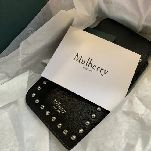 Mulberry Authentic ENGLAND Calf leather/studs card/phone holder