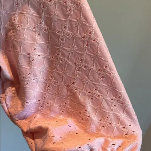 Free Kisses Pink Smocked 3/4 Sleeve Blouse