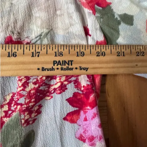 Fig and Flower mulit print L NWT femine whimiscal tie sleeve boho chic Blue Size L