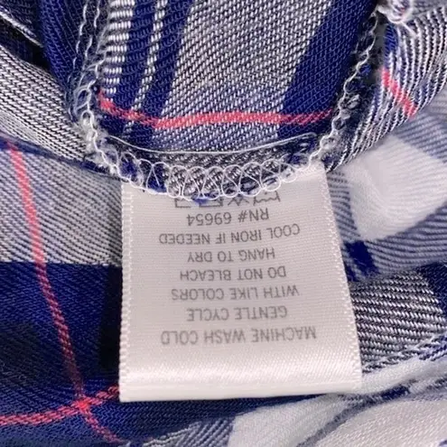Harper  blue plaid shirt size small