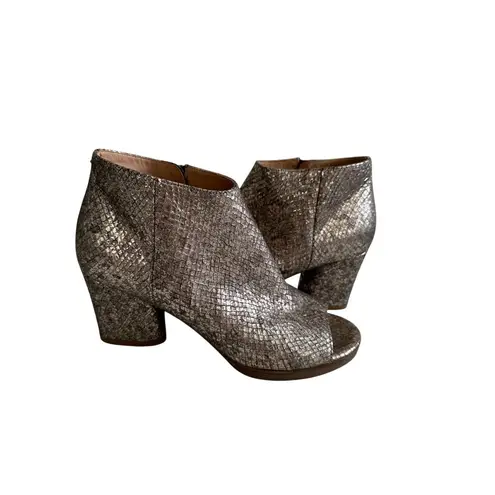 MM6 Maison Margiela Metallic Leather Boooties Heels Size 36 / 6 Gray