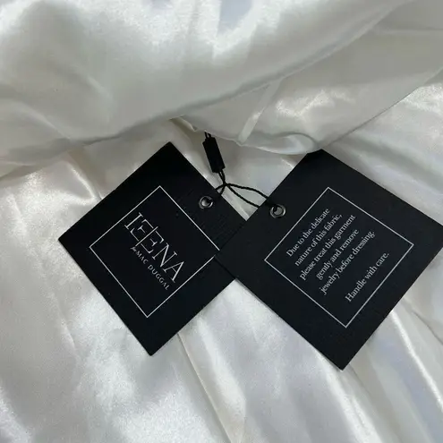 Mac Duggal Ieena 48952D White Ruffled Shoulder Short Dress 10 NEW