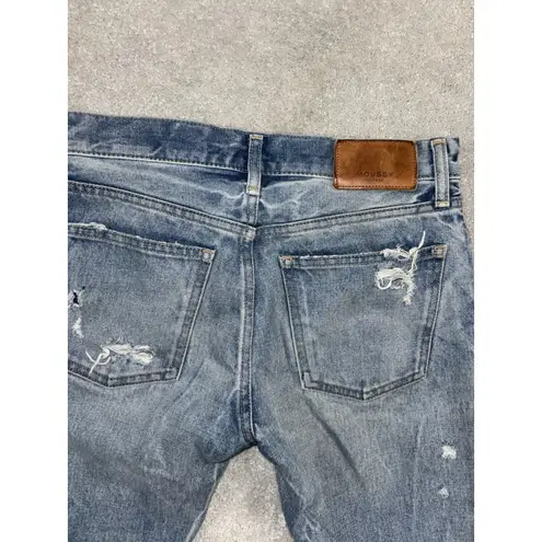MOUSSY Vintage Jeans Womens Blue Howa Distressed Button Fly Japanese Denim 25
