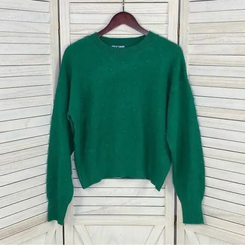 Vylette Bauble Stich Crew Neck Crop Sweater Green Juniors Large Pullover Size undefined