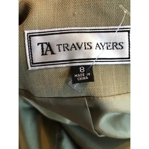 Travis Ayers green/khaki Long Blazer Coat Womens Single