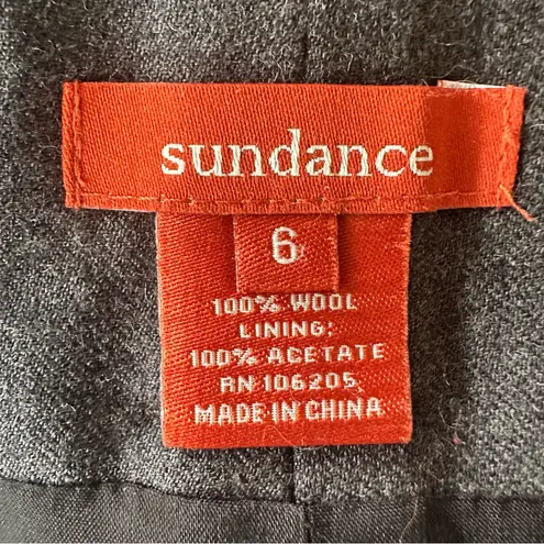 Sundance 100% Wool Trousers Dress Pants Women’s 6 Charcoal Gray Professional