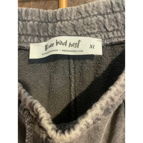 THREE BIRD NEST Relaxing Robin Drawstring Wide Leg Pants Loungewear Sweatpant XL Gray