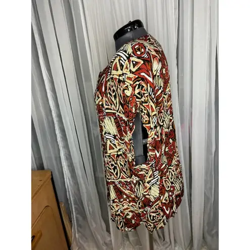 button up blouse 1980s rust tan Brown Size 26