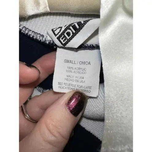 Basic Editions VTG 1990’s Dog & Cat Floral Sweatshirt Collared Navy Small USA Blue