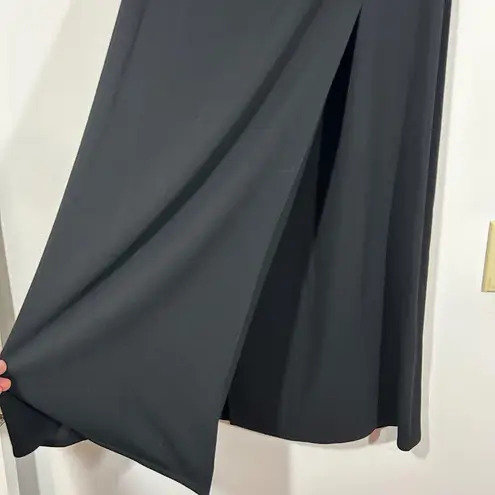 Dana Buchman Dana Buchman Black Maxi Skirt High Slit Career Wear Formal Women's Size 14